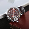 Curren 8176 Men Quartz Watch with Date Display Leather Band Decorative Sub-dials