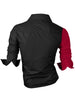 Color Block Splicing Design Turn-Down Collar Long Sleeve Shirt For Men