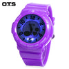 OTS T8053G Dual Movt Children Sports Quartz Digital Watch Alarm Chronograph Display 5ATM Wristwatch