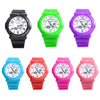 OTS T8053G Dual Movt Children Sports Quartz Digital Watch Alarm Chronograph Display 5ATM Wristwatch