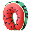 Portable Fruit U Shaped Pillow Foam Particles Soft Cushion for Home Travel