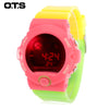 OTS T7003G Children LED Digital Watch Date Day Display 5ATM Chronograph Sports Wristwatch
