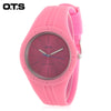 OTS T1165G Children Quartz Watch 50m Water Resistance Luminous Pointer Rubber Band Wristwatch
