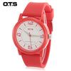 OTS T1145G Children Quartz Watch 30m Water Resistance Luminous Pointer Rubber Band Wristwatch