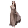 Elegant Round Collar 3/4 Sleeve Lace Spliced Women Dress