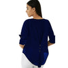 Adjustable Sleeve Buttoned High Low Hem Blouse