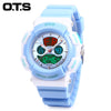 OTS T8003L Children Dual Movt Quartz Digital Watch Luminous Date Day Display 5ATM Wristwatch