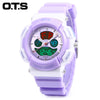 OTS T8003L Children Dual Movt Quartz Digital Watch Luminous Date Day Display 5ATM Wristwatch