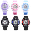 OTS T8003L Children Dual Movt Quartz Digital Watch Luminous Date Day Display 5ATM Wristwatch