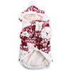 Warm Coral Fleece Pet Dog Clothes Cozy Snowflake Puppy Coat