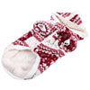 Warm Coral Fleece Pet Dog Clothes Cozy Snowflake Puppy Coat