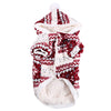 Warm Coral Fleece Pet Dog Clothes Cozy Snowflake Puppy Coat
