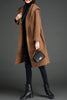 Hooded Slit Open Front Walker Coat