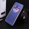 Luxury Mirror Flip Cover Hard PC Case with Auto Sleep Wake Up Function for Samsung Galaxy S7