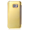 Luxury Mirror Flip Cover Hard PC Case with Auto Sleep Wake Up Function for Samsung Galaxy S7
