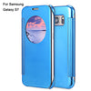 Luxury Mirror Flip Cover Hard PC Case with Auto Sleep Wake Up Function for Samsung Galaxy S7