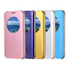 Luxury Mirror Flip Cover Hard PC Case with Auto Sleep Wake Up Function for Samsung Galaxy S6 Edge