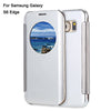 Luxury Mirror Flip Cover Hard PC Case with Auto Sleep Wake Up Function for Samsung Galaxy S6 Edge