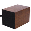E27 Modern Minimalist Peach Wood Lamp Square Desk Lamp with LED Bulb