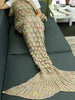 Warmth Hollow Out Design Knitted Mermaid Tail Blanket