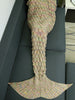 Warmth Hollow Out Design Knitted Mermaid Tail Blanket