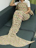 Warmth Hollow Out Design Knitted Mermaid Tail Blanket