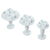 3pcs Plastic DIY Hydrangea Flower Fondant Cake Mould Plunger Cutter Tool