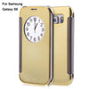 Luxury Mirror Flip Cover Hard PC Case with Auto Sleep Wake Up Function for Samsung Galaxy S6