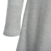 Fashion Round Neck Cut Out Pure Color Sheath Knitted Dress for Ladies