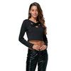 Sexy Front Criss Cross Pure Color Crop Top for Women