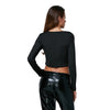Sexy Front Criss Cross Pure Color Crop Top for Women