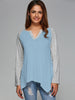 Raglan Sleeve Asymmetrical T-Shirt