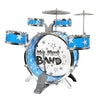 Kids Drums Kit Musical Instrument Toy with Cymbals Stool Christmas Birthday Gift