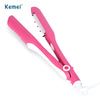 Kemei KM - 1211 Professional Ceramic Corn Splint Iron Barrel Clamp Straighter Wave Curler