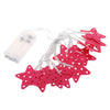 10 LEDs Star Shaped String Light Battery Powered Lamp
