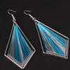 Bohemia Filigree Rhombus Drop Earrings