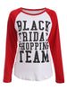 Black Friday Print Raglan Sleeve Tee