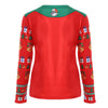 Cute Long Sleeve 3D Santa Claus Print Christmas T-Shirt