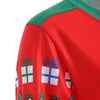 Cute Long Sleeve 3D Santa Claus Print Christmas T-Shirt