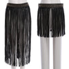 Punk Metal Rhinestone Decoration Ladies Tassel Snap Fastener Skirt Belt