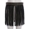 Punk Metal Rhinestone Decoration Ladies Tassel Snap Fastener Skirt Belt