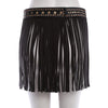 Punk Metal Rhinestone Decoration Ladies Tassel Snap Fastener Skirt Belt