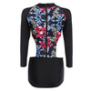 Chic Round Collar Cut Out Floral Swimwear for Women