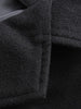 Plus Size Single Breasted Longline Woolen Coat