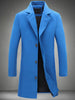 Plus Size Single Breasted Longline Woolen Coat