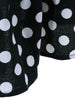 Polka Dot Patchwork Flounced T-Shirt