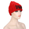 Stylish Letter Print Pure Color Ladies Warm Knitted Hat