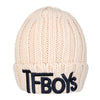 Stylish Letter Print Pure Color Ladies Warm Knitted Hat