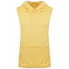 Simple Design Hooded Sleeveless Front Pocket Solid Color T-Shirt for Men