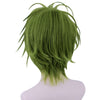 Short Straight Mixed Colors White Green Wig Cosplay for Kabaneri of The Iron Fortress Ikoma Figure
